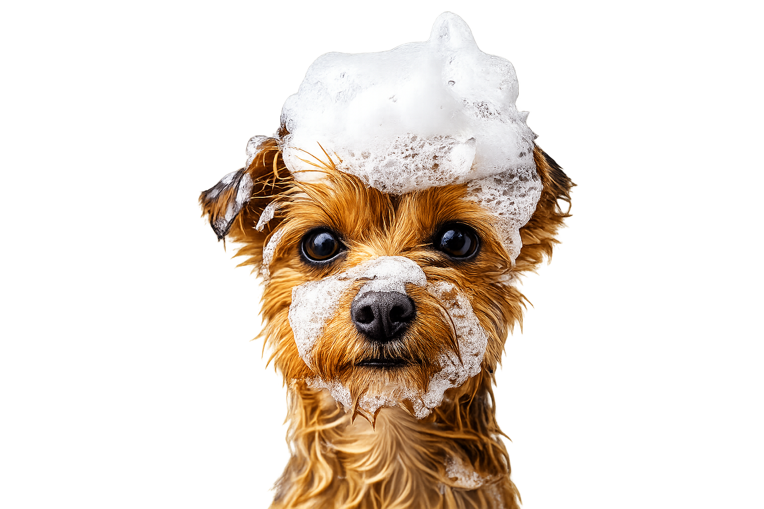 Dog with bubbles